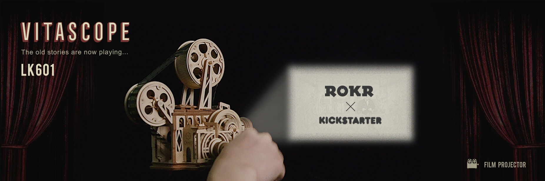 ROKR LK601 Vintage Movie Projector, Now Available on Kickstarter