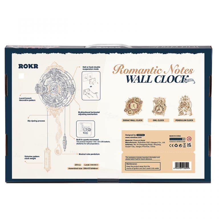 ROKR Romantic Notes Wall Clock LC701 - Rokr