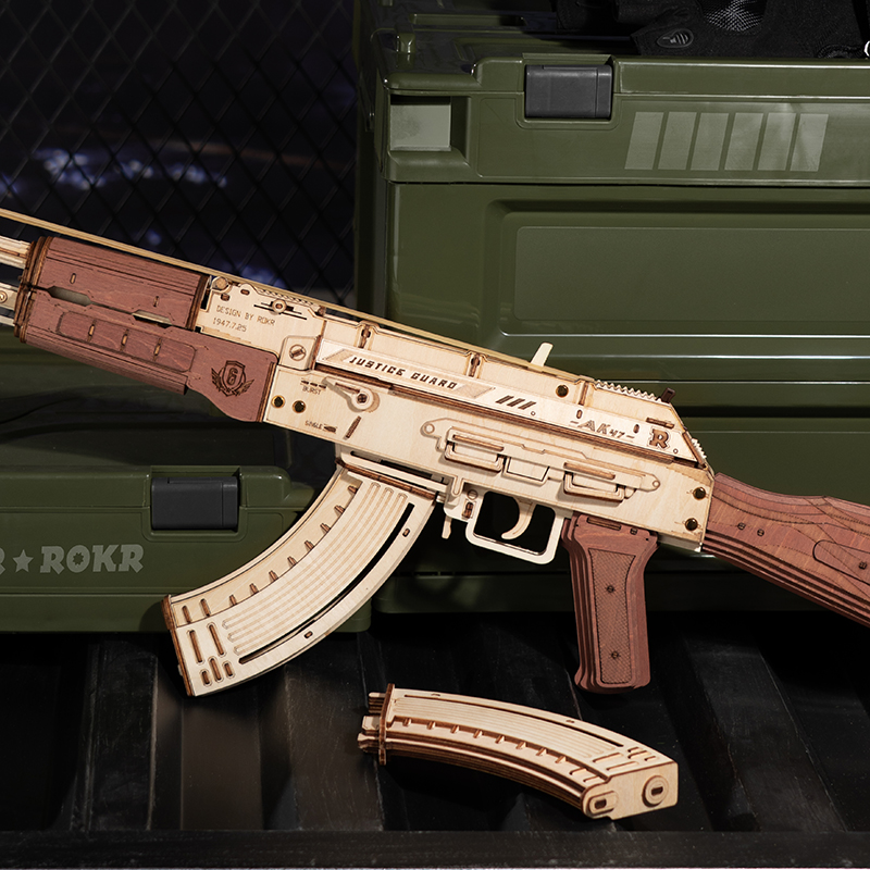 Hard Poly AK-47 Style Assault Inert Rifle Replica with Changeable Maga —