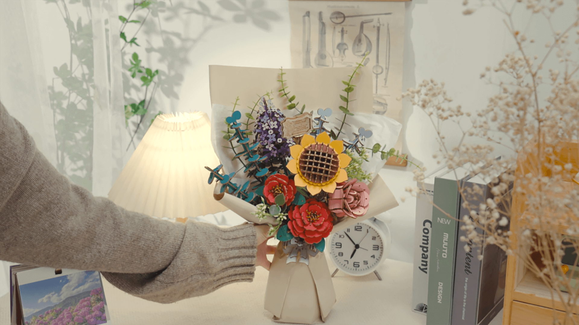 Robotime - Wooden Flower Bouquet 3D Wooden Puzzle - TW01H