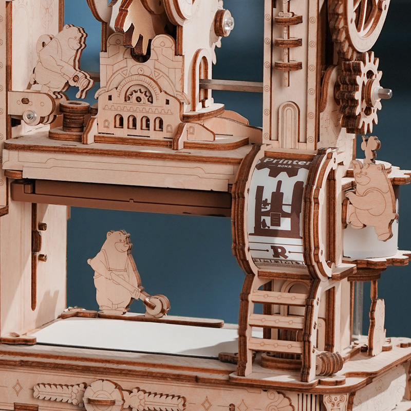 ROKR Classic Printing Press 3D Wooden Puzzle LK602 - Hivkef